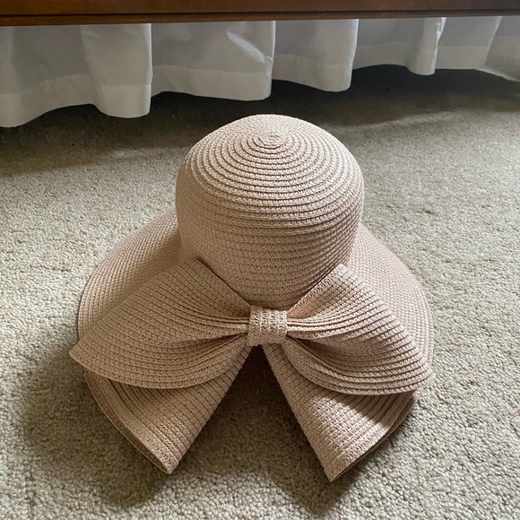 Blush straw hat - Picture 1 of 4